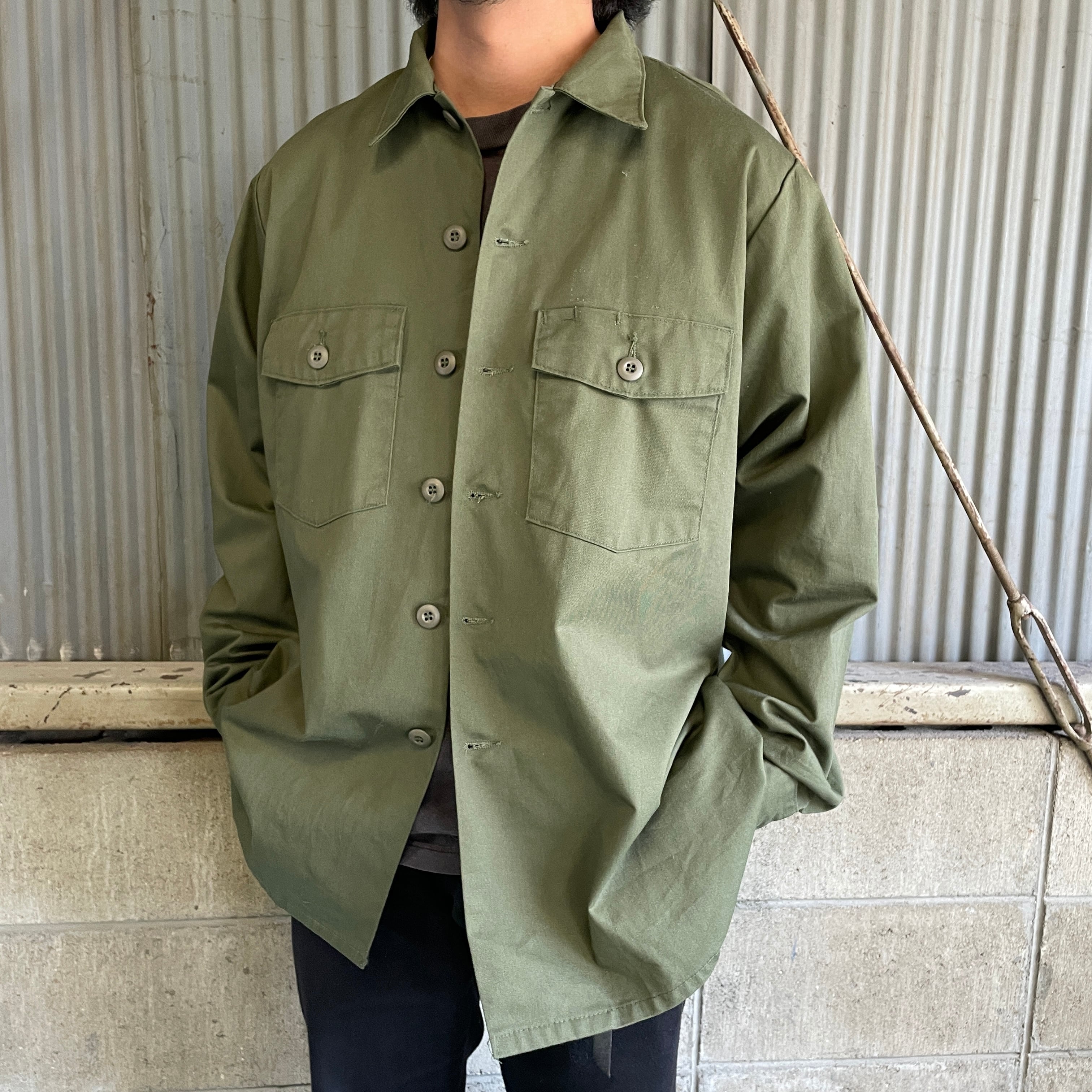 78年納品 70年代 米軍実品 ビンテージ U.S ユーティリティシャツ 