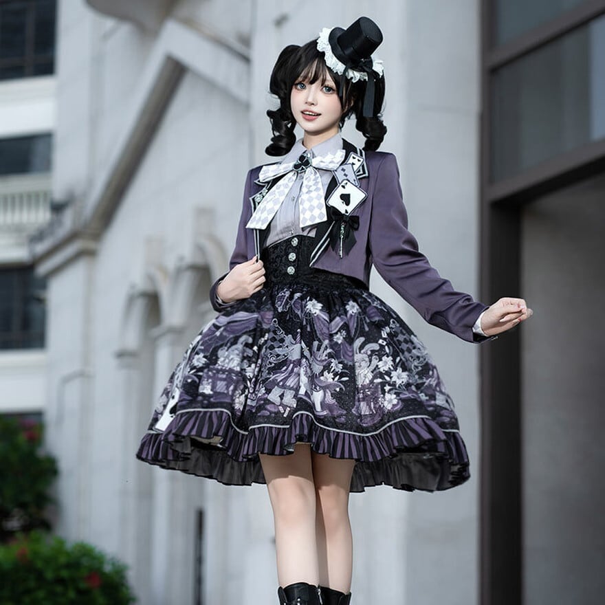 クラロリ 3点セット トランプ柄×学院風ロリィタデザイン｜WithU