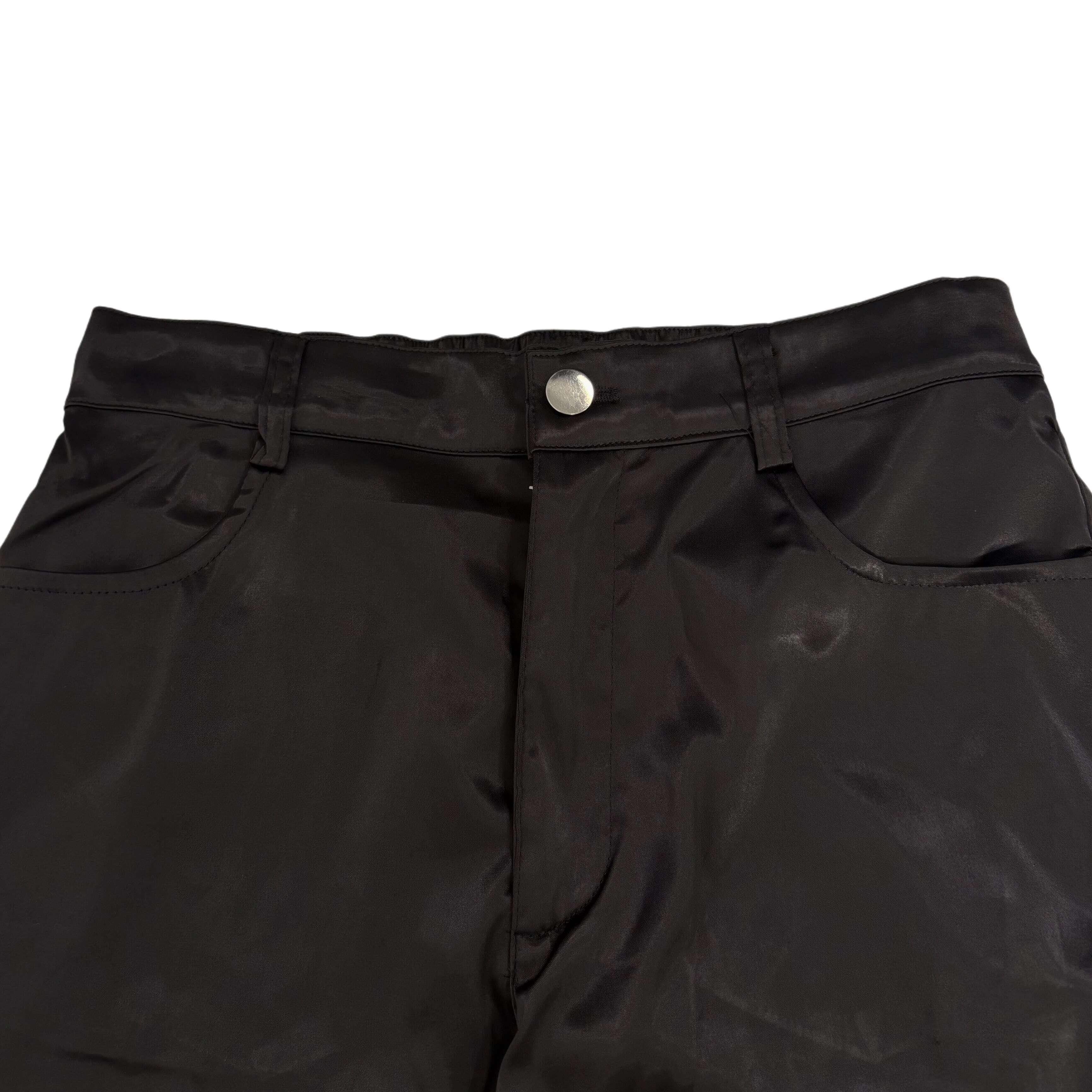 EYE刺繍入り高品質SATIN LACE-UP VISUAL PANTS | NIER CLOTHING