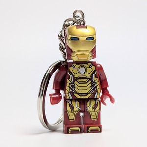 12月下旬再入荷予定！☆ブロックフィギュアキーホルダー☆【 IRONMAN / アイアンマン 】 MARVEL〚アメリカン雑貨 アメトイ〛