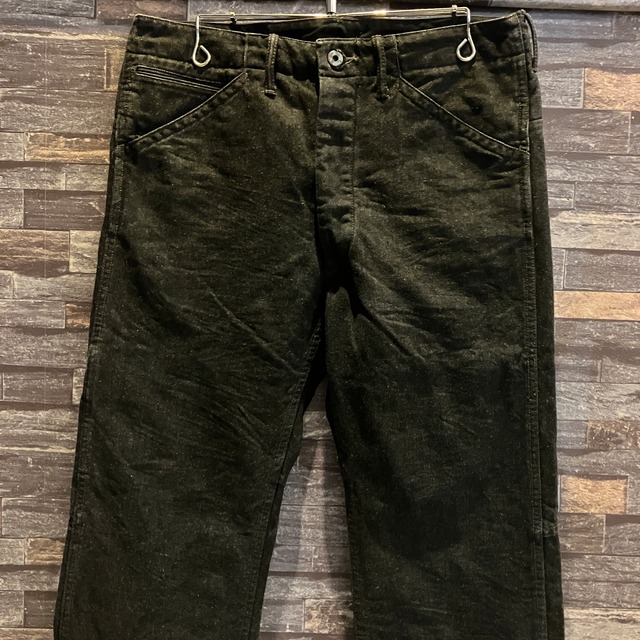 RRL SIDE BUTTON WORK PANT BLACK