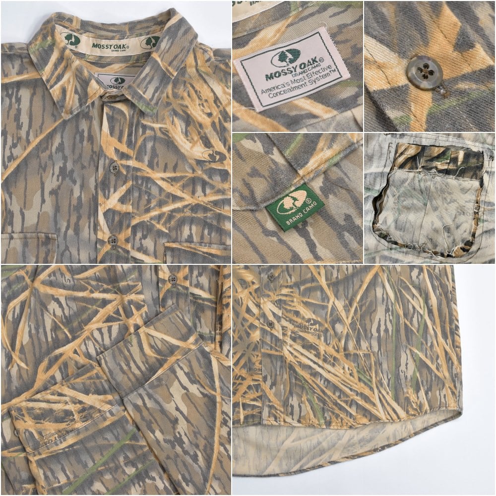 80～90s MOSSY OAK リアルツリーカモ シャモアクロス コットンシャツ