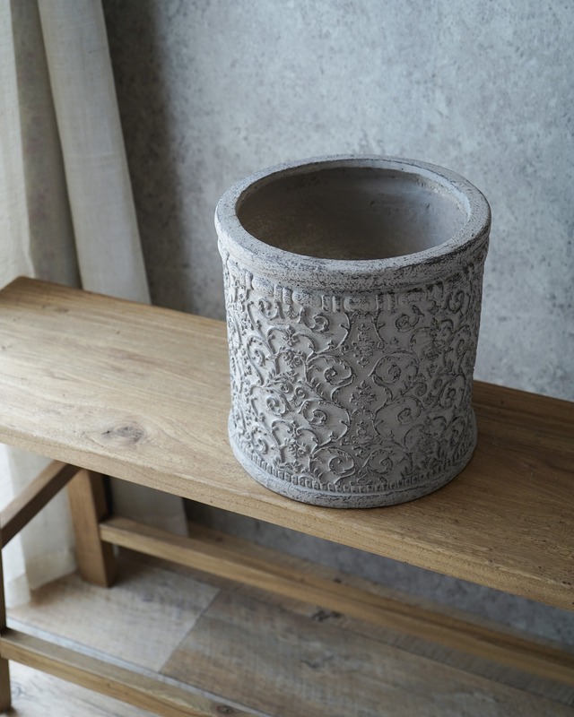 軽量　ヴァインラウンド φ24cm　ベージュ【植木鉢】