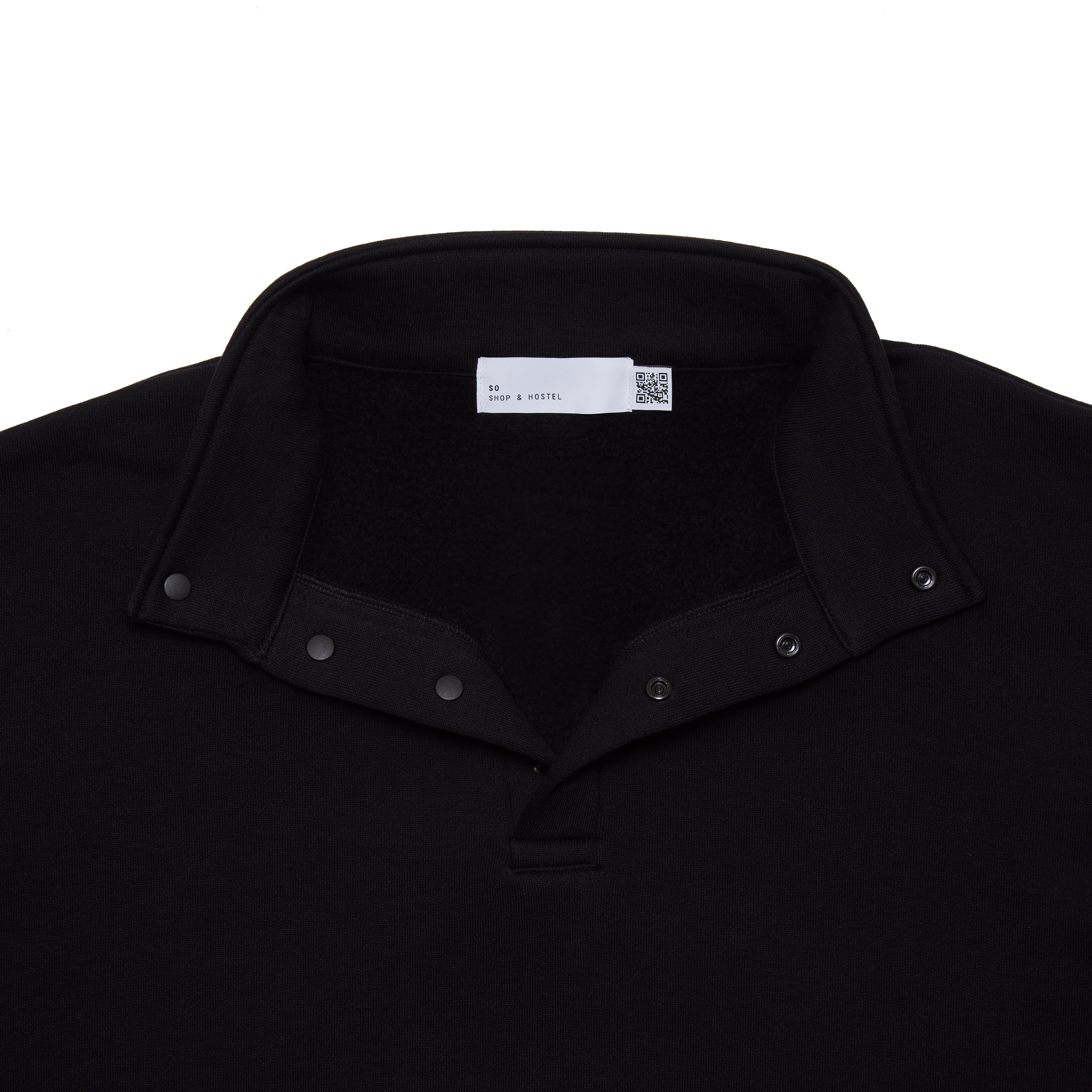 SO ORIGINAL SNAP PULLOVER SWEAT (BLACK) | SO SHOP & HOSTEL NAKAMEGURO
