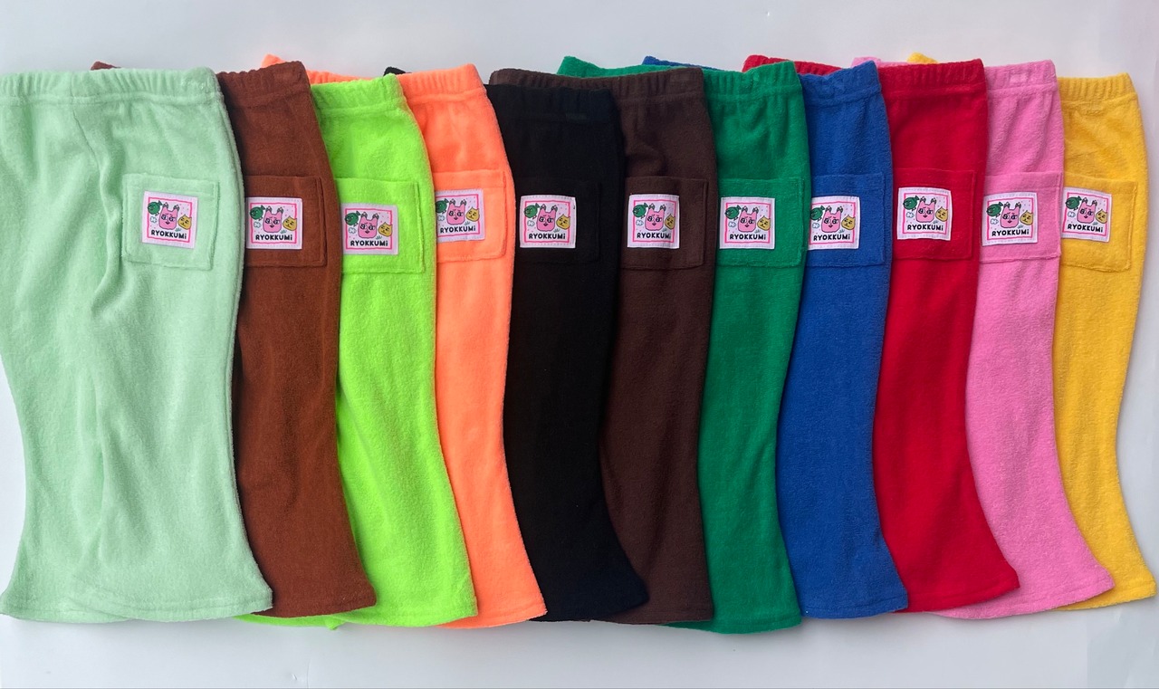 SUPER RETRO. Flare Pants / NEON GREEN