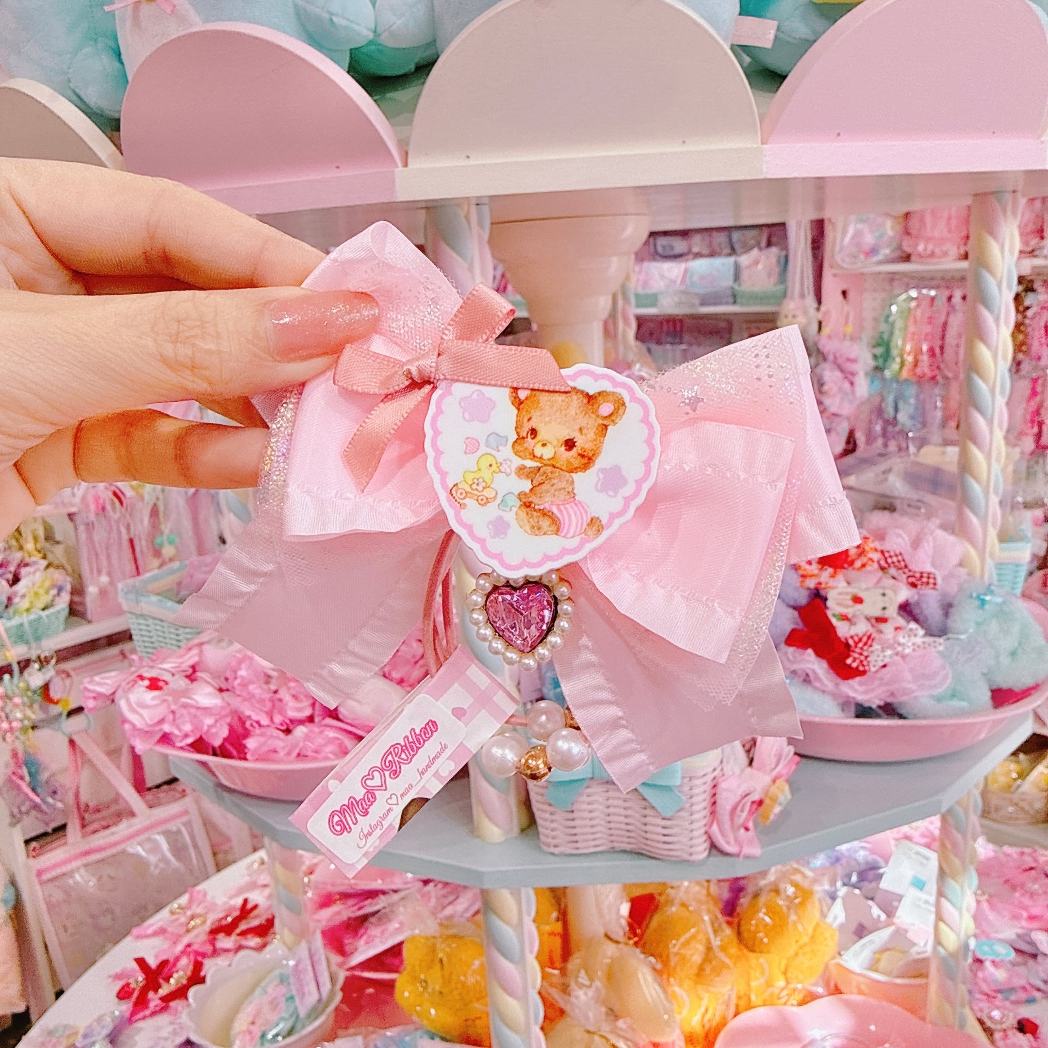 【R14】53-6ポニーリボンヘアゴム