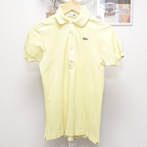 LACOSTE Short Sleeve Polo Shirt Cream Yellow