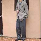 70's seersucker stripe tailored jacket