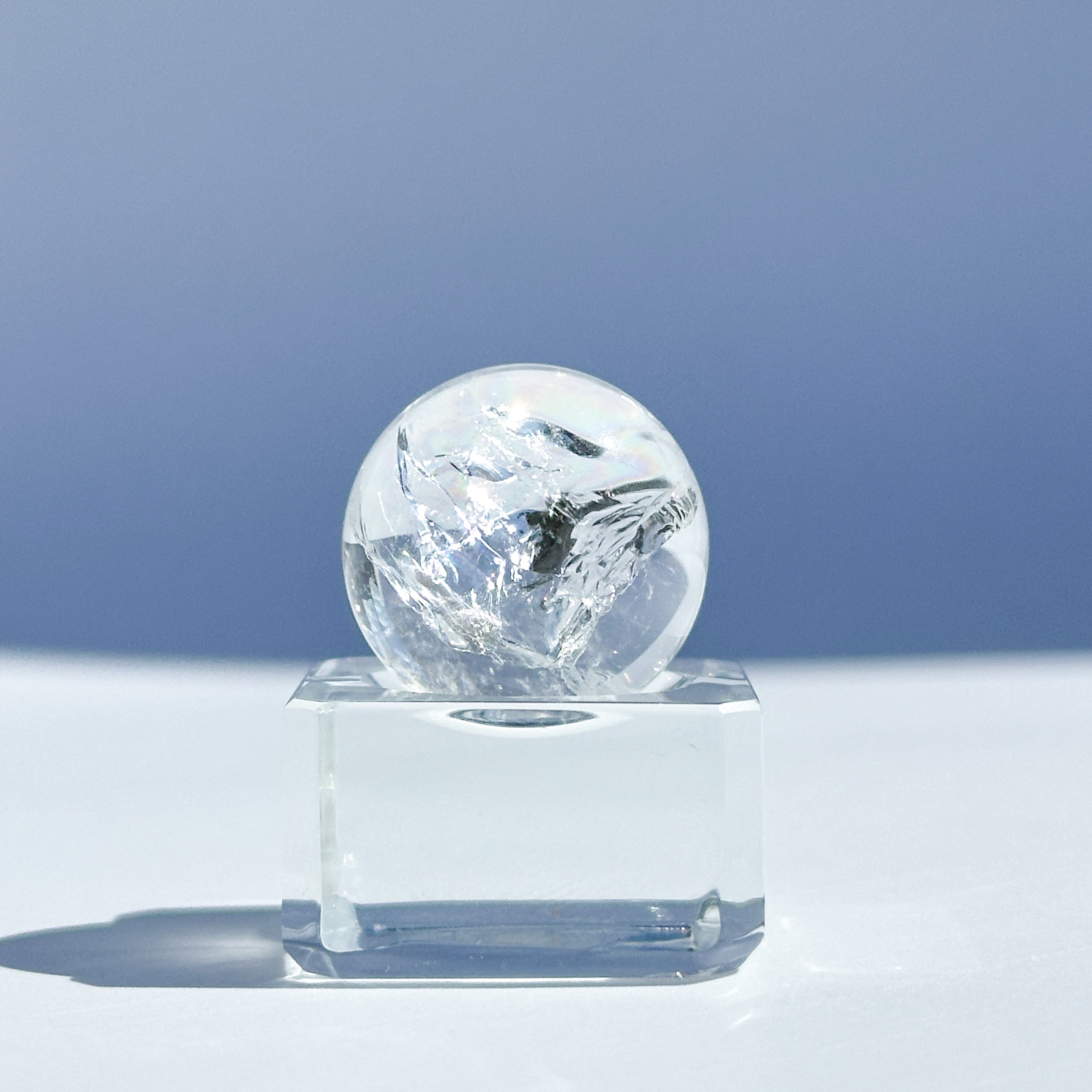 クリア(クラック)クォーツ スフィア 3個 set01◇ Clear Quartz