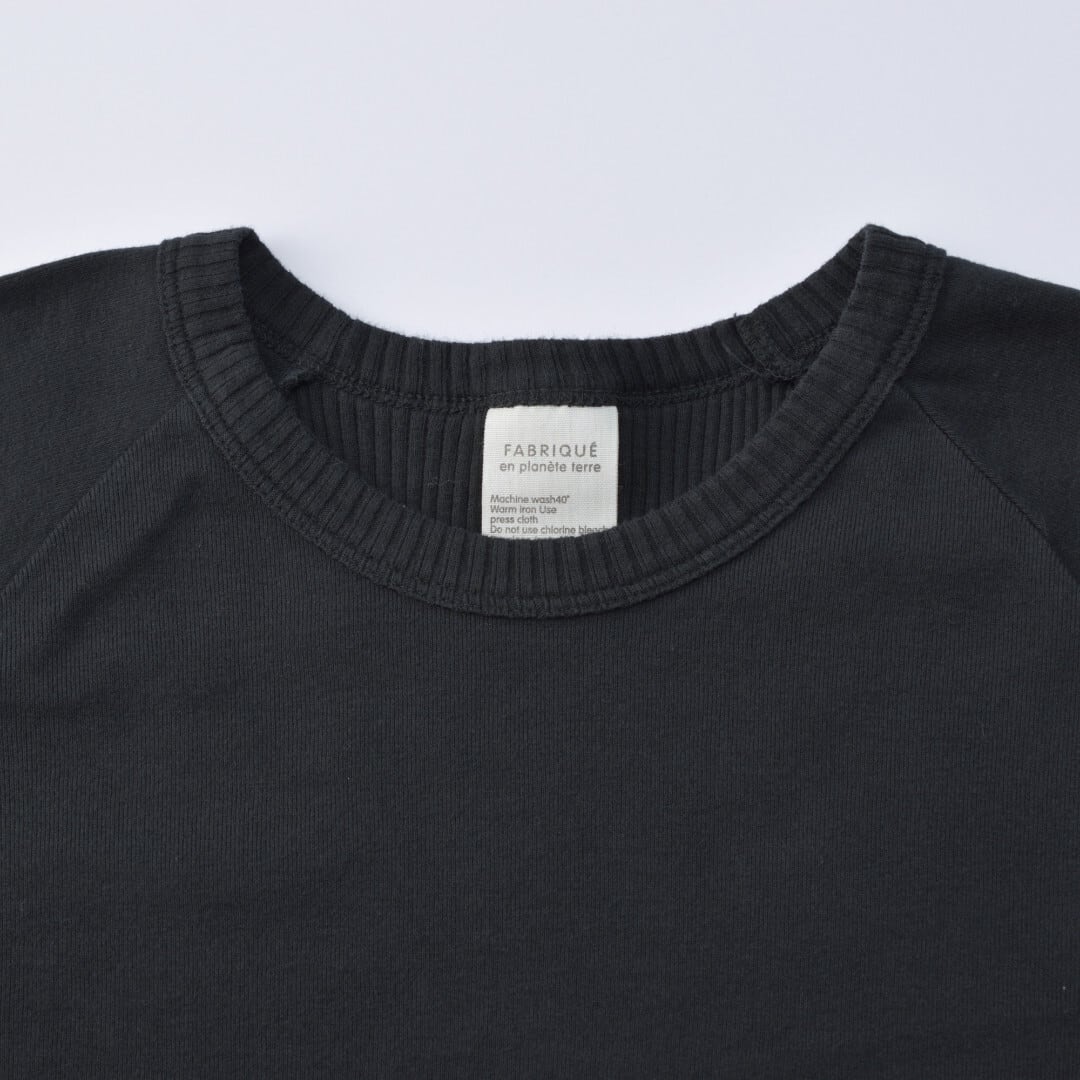 Fabrique en planete terre ファブリケアンプラネテール コンビネイションクルーネックPO・ブラック