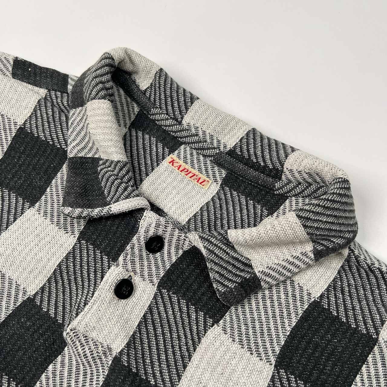 KAPITAL キャピタル ネイティブ切替 チェック柄 半袖シャツ サイズ L