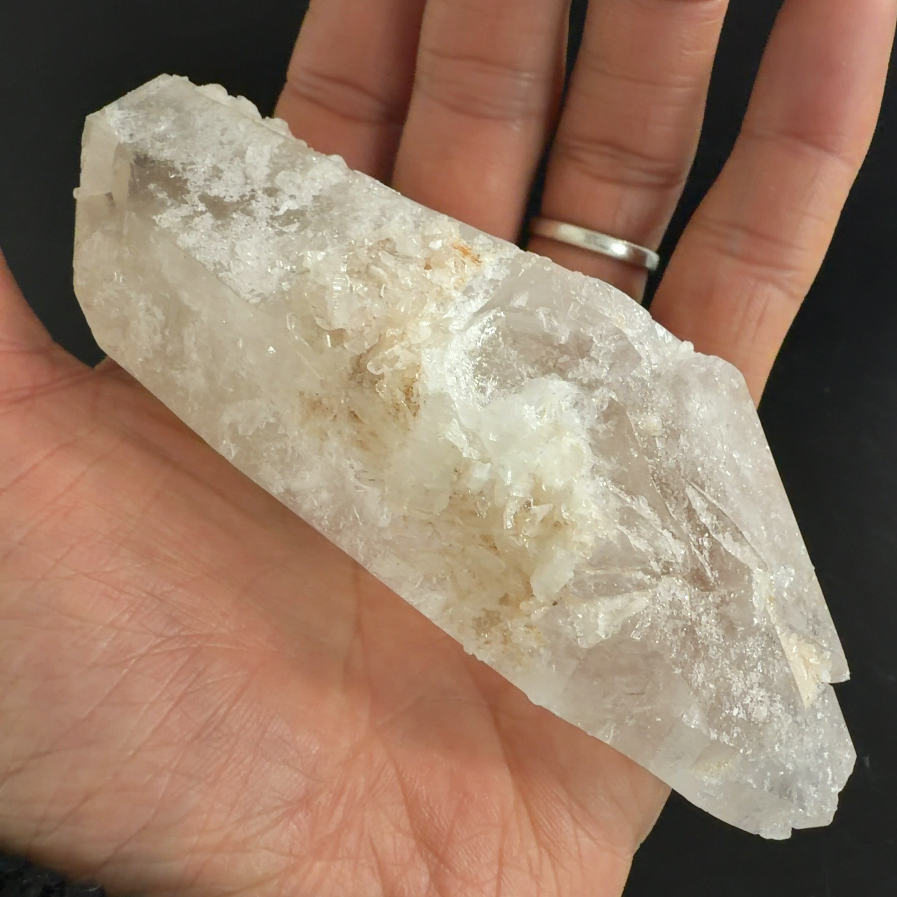 E33046】セルフヒールド 両錐 水晶 クォーツ ヒマラヤ水晶 ヒマラヤ産