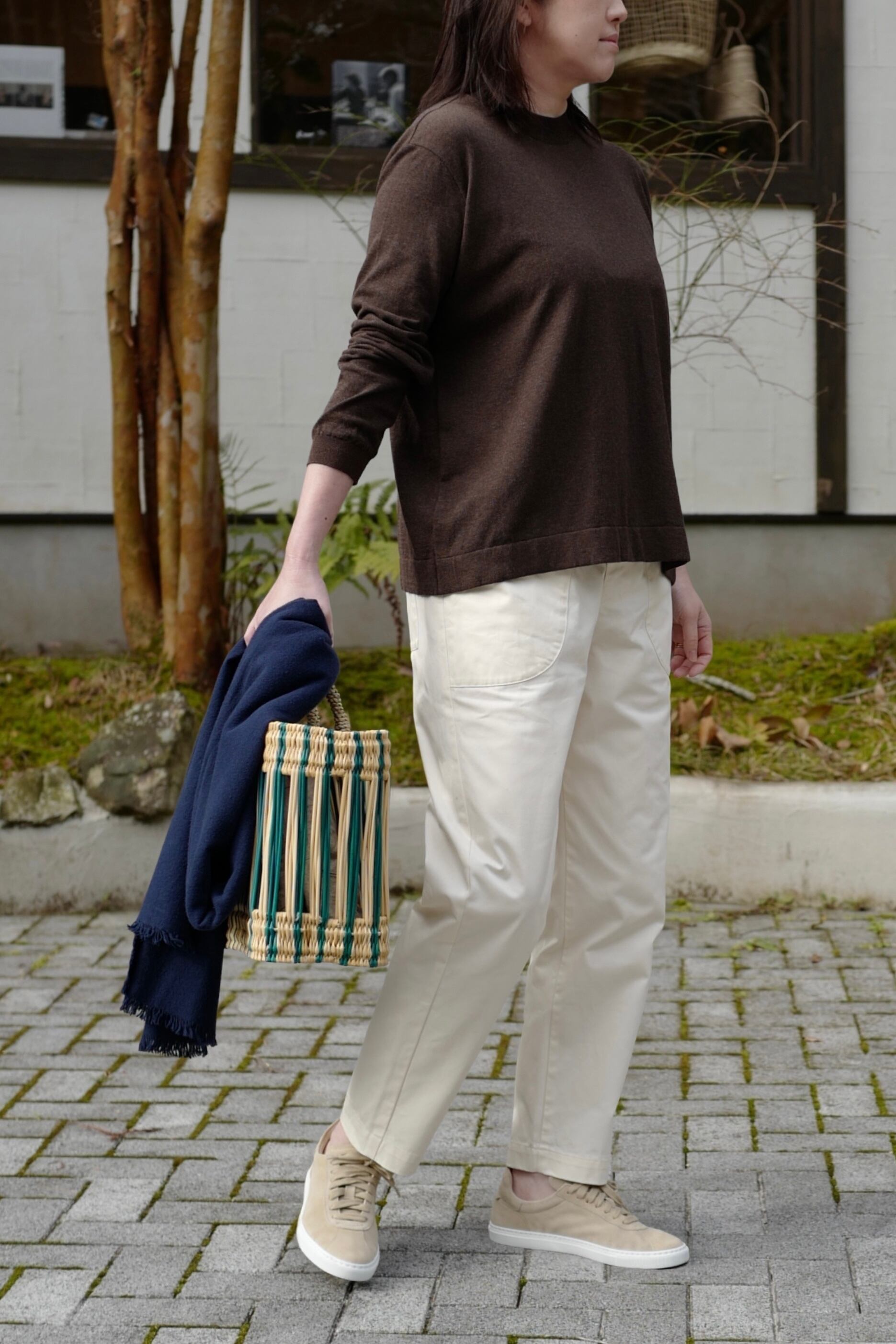 HAU ｜cotton work pants（brown, ivory, navy）働き者パンツ | robin ASO