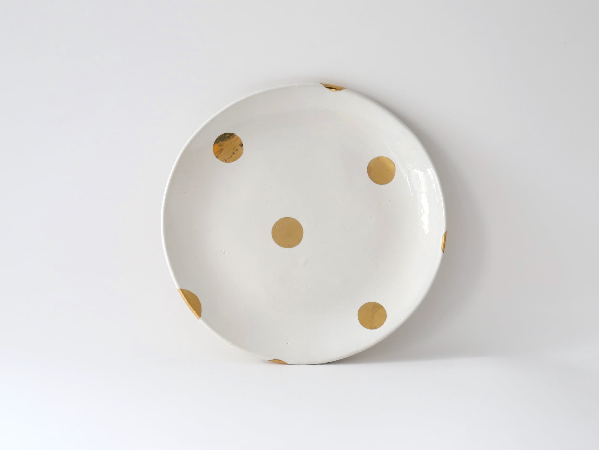 中囿義光 オーバル皿（金彩） ドット C | Galerie NUAGE