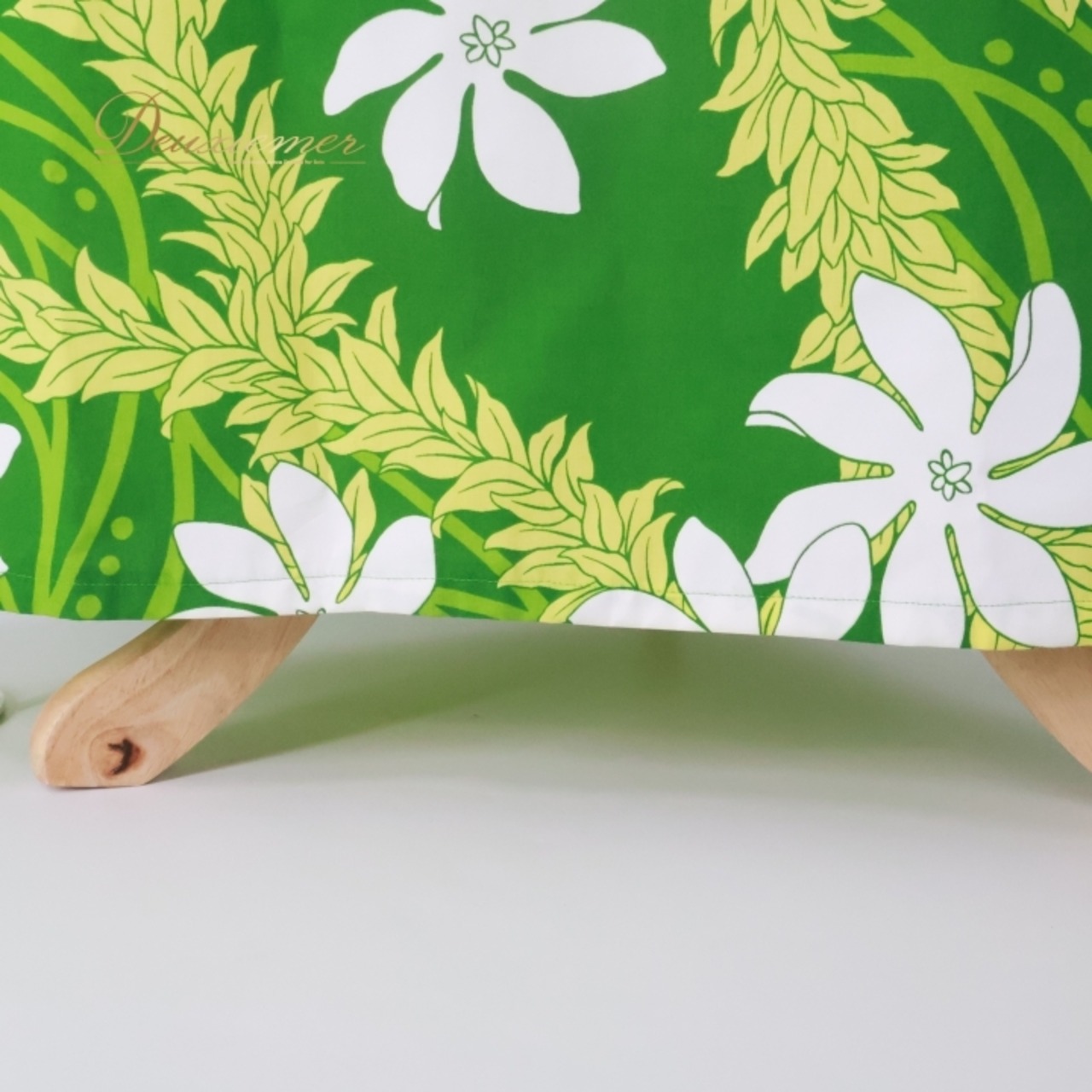 フラダンス 衣装 ワンピース ドレス グリーン系 アロハスタンダード 日本製 ティアレ柄 ALOHA STANDARDS フリル袖 ハワイアンプリント アロハ フラ ダンス レッスン 練習 華やか 鮮やか かわいい おしゃれ ホワイト系 イエロー系 フラダンス衣装 カジュアルウェア かわいいデザイン