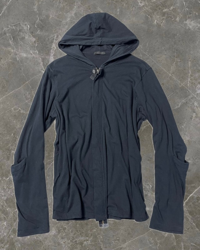 "HELMUT LANG early 2000" elbow design zip hoodie