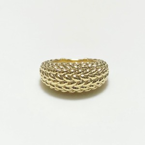 【サイズオーダー品】SILVER925 CHUNKY KNIT RING / gold