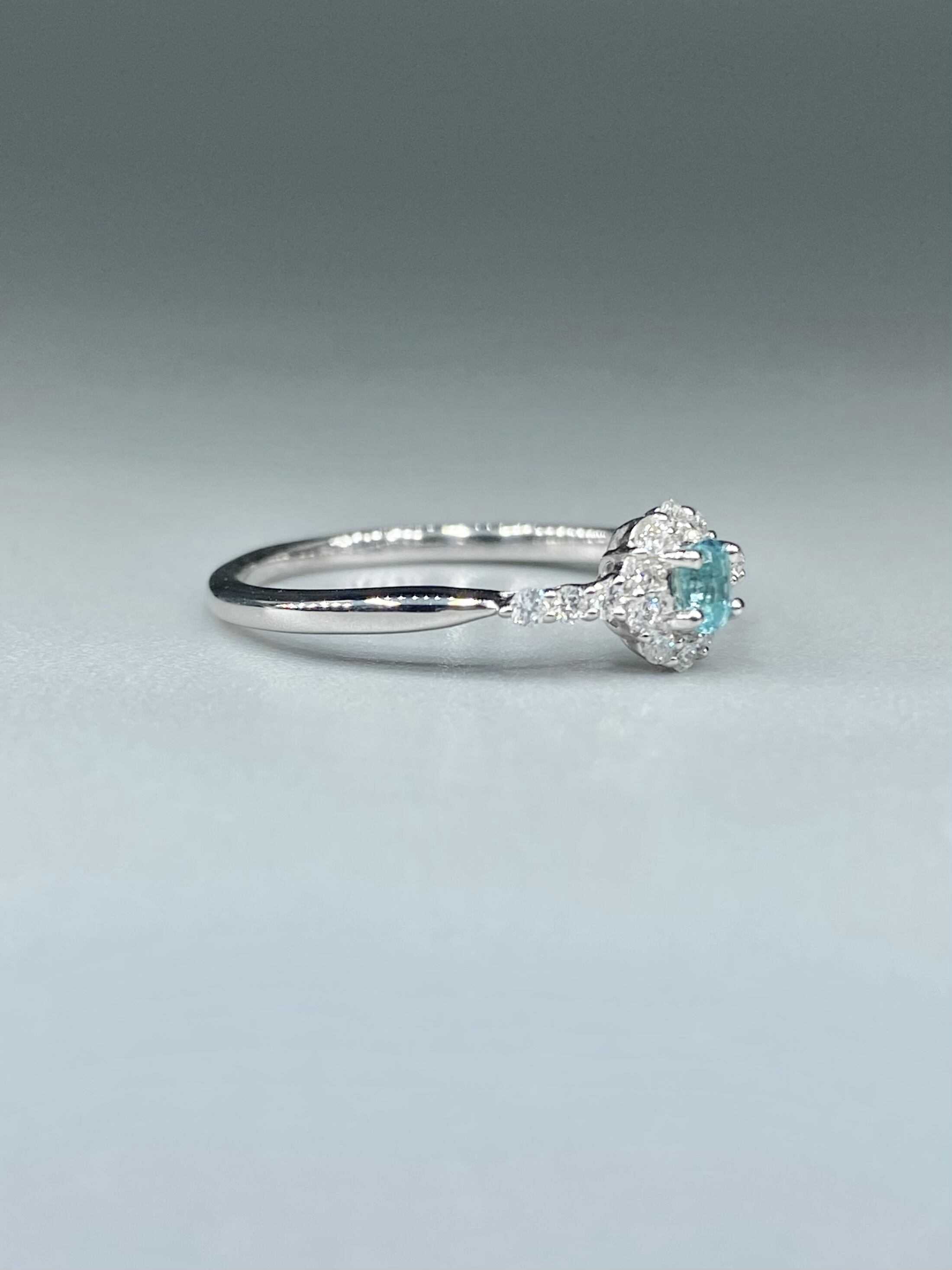 グランディディエライト 0.10ct / ダイヤモンド 計0.15ct Pt900 リング