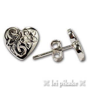 スクロールハートピアス シルバー925    ハワイアンジュエリー プレゼント ラッピング レディース メール便送料無料 はーと ピンク SSE039RH