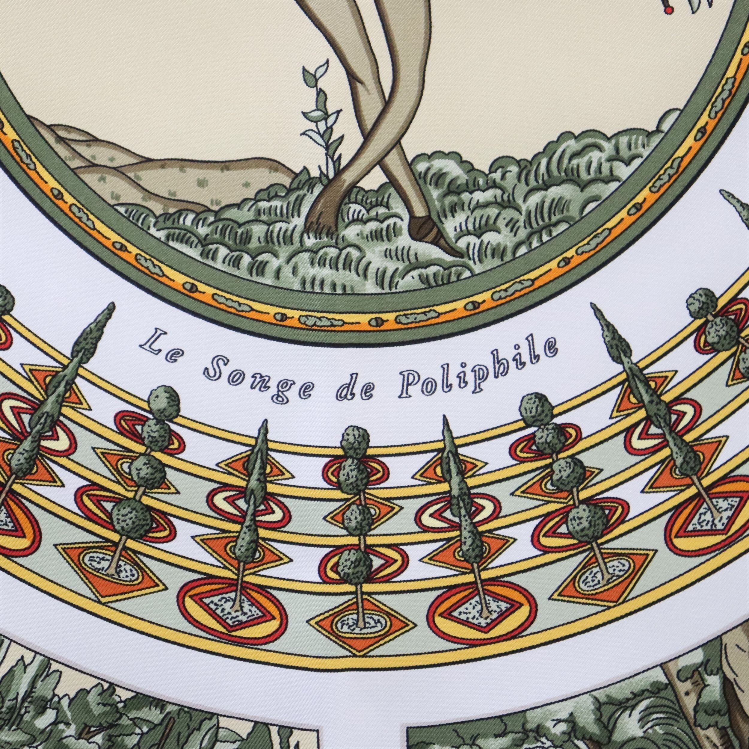 美品 HERMES エルメス カレ90 ポリフィルの夢想 Le Songe de Poliphile