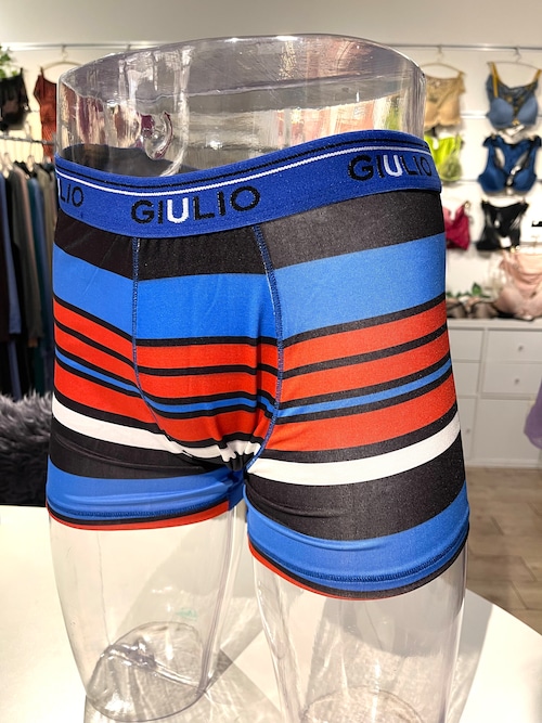 GIULIO  ＜ジュリオ＞　　マイクロファイバー　Men's ボクサーパンツ    ボーダーデザイン