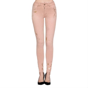 METALLIC VINTAGE PINK SKINNY