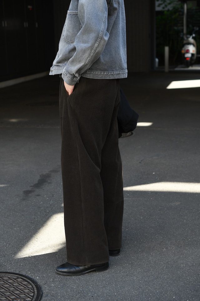 A.PRESSE / Wool Corduroy Wide Trousers (Brown)