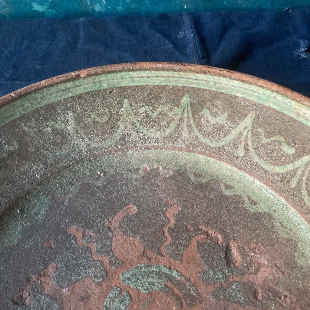 18世紀スウェーデンのスリップウェアの大皿 | Myshica Antik