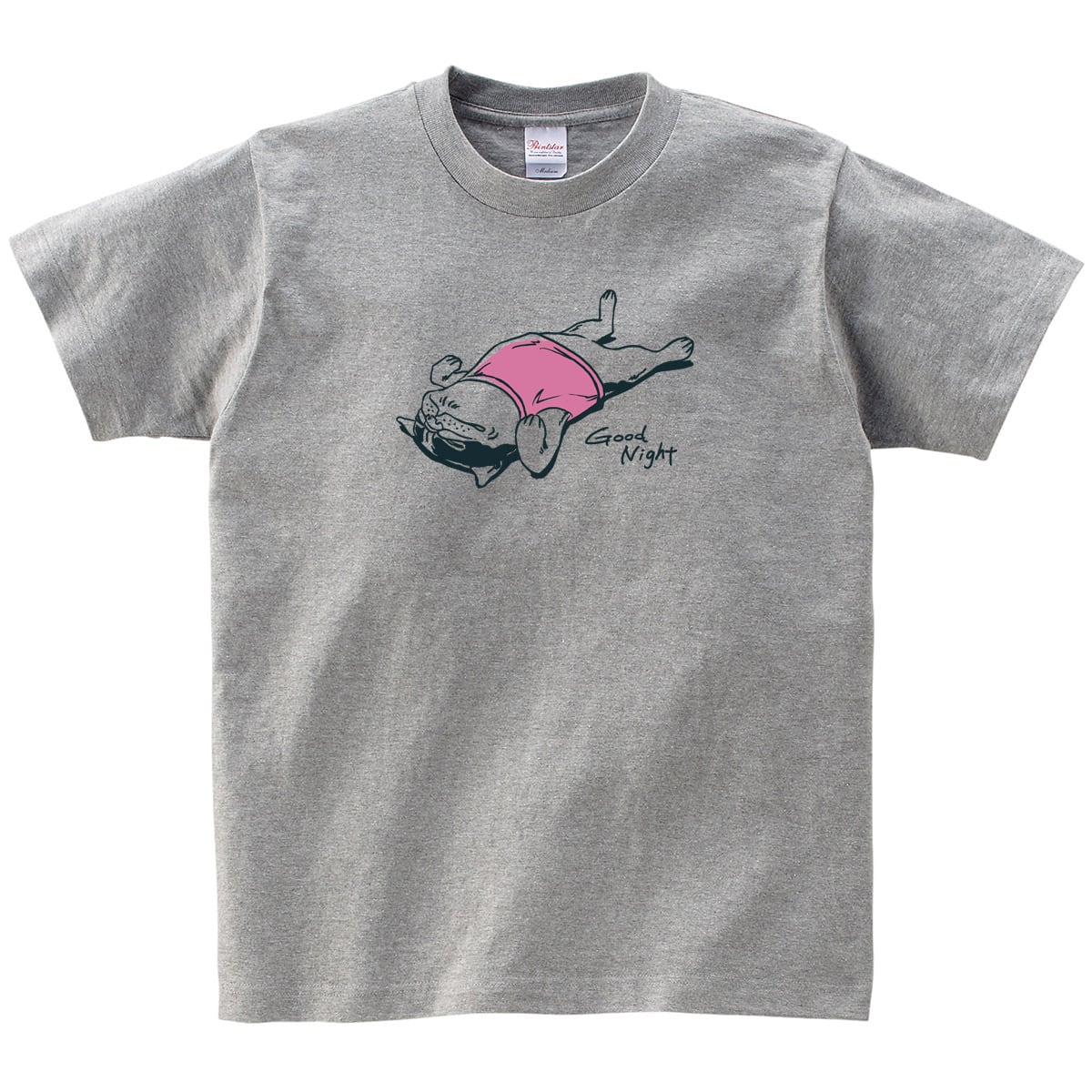 ディースクエアード☆グレー Tシャツ 犬 フレンチブルドッグ フレブル 仰向け寝 Tシャツ dog41 犬 フレンチブルドッグ ゆるい