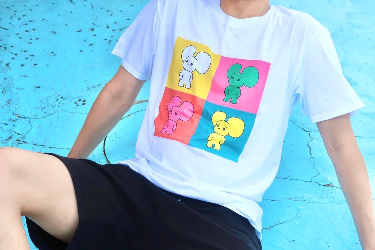 何気ないねずみ / シラタマ・Tシャツ【カラーブロック】 | YURI 