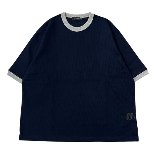 PORTANCE / C/MESH RINGER TEE NAVY