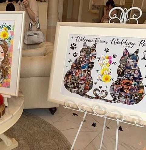 猫コラージュ① / ウェルカムボード 結婚式 二次会 プレゼント | 熊