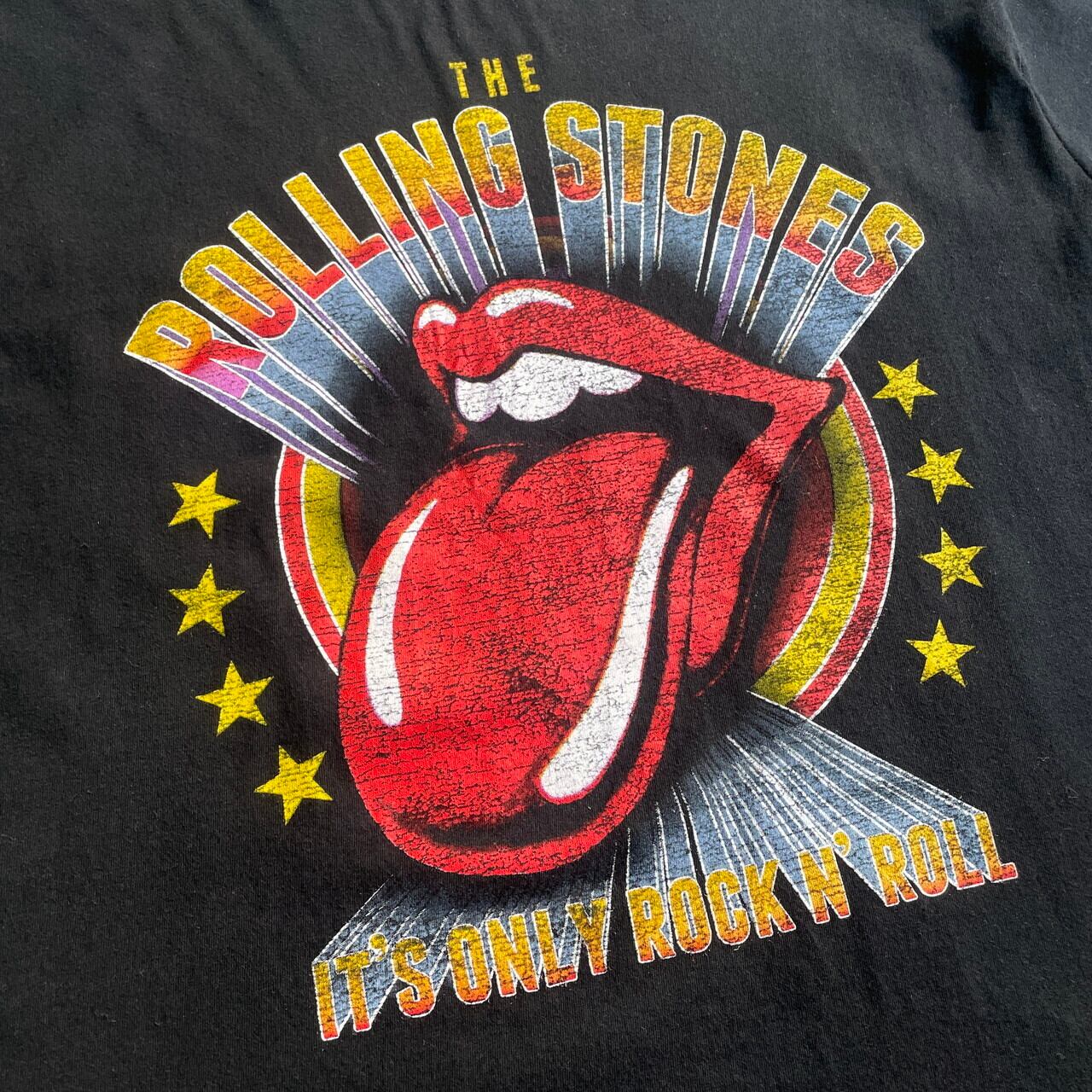 The Rolling Stones　Tシャツ　M　黒　ドロッピング　USA