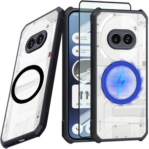 【特価処分】Nothing phone 2A/2A Plus ケース - [Mag-safe対応]用 保?? 不泛黄 ?震 保?? 防?? 防指? ?挂?孔 ケース - 黑色