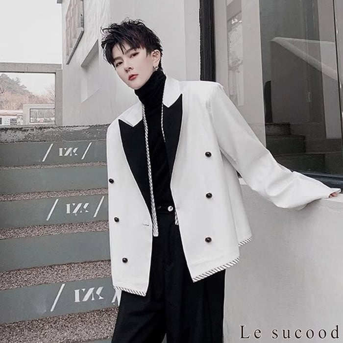 お支払い確認後20日以内発送】Le sucood コントラストカラーカジュアル