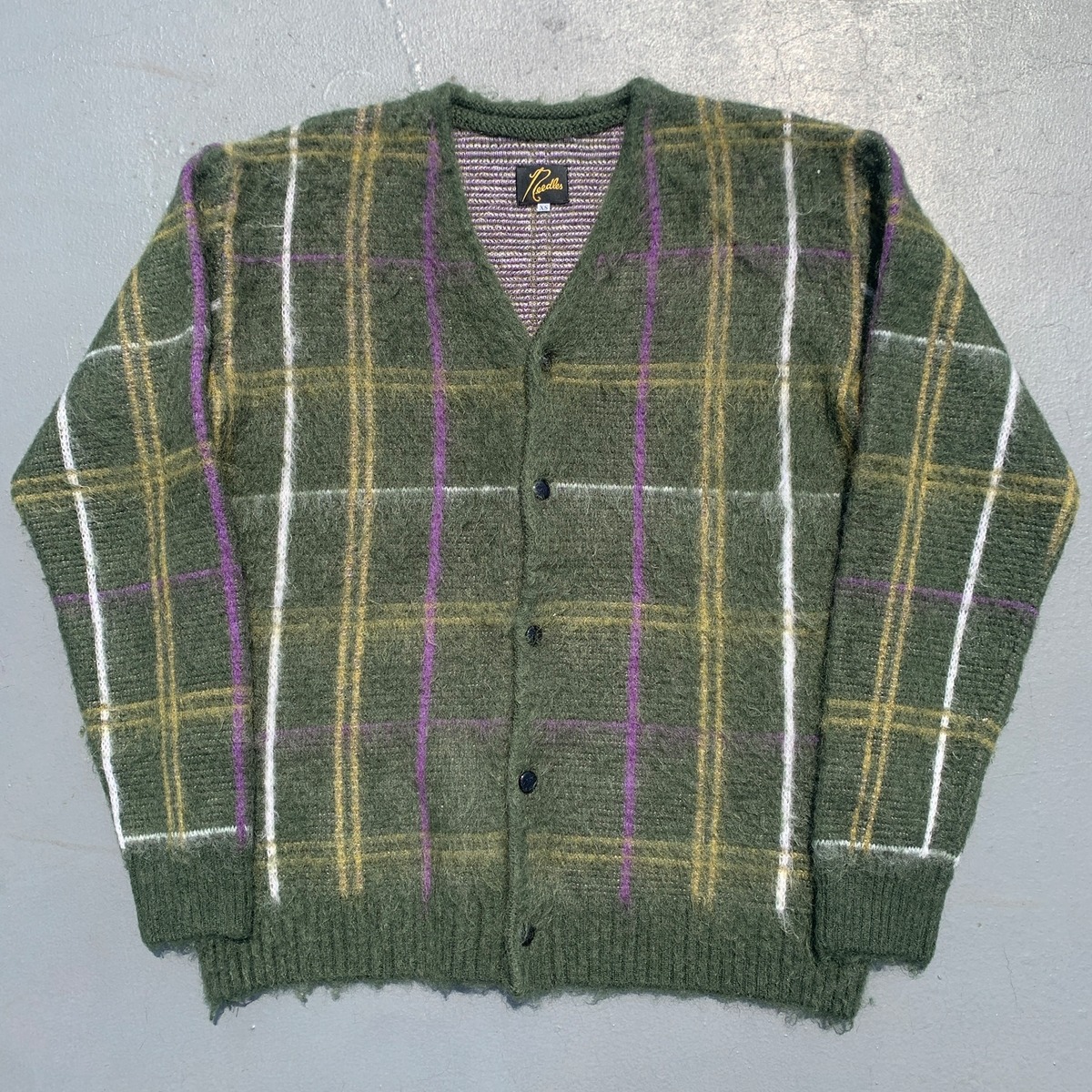 21aw needles モヘアカーディガン windowpane | brandselect