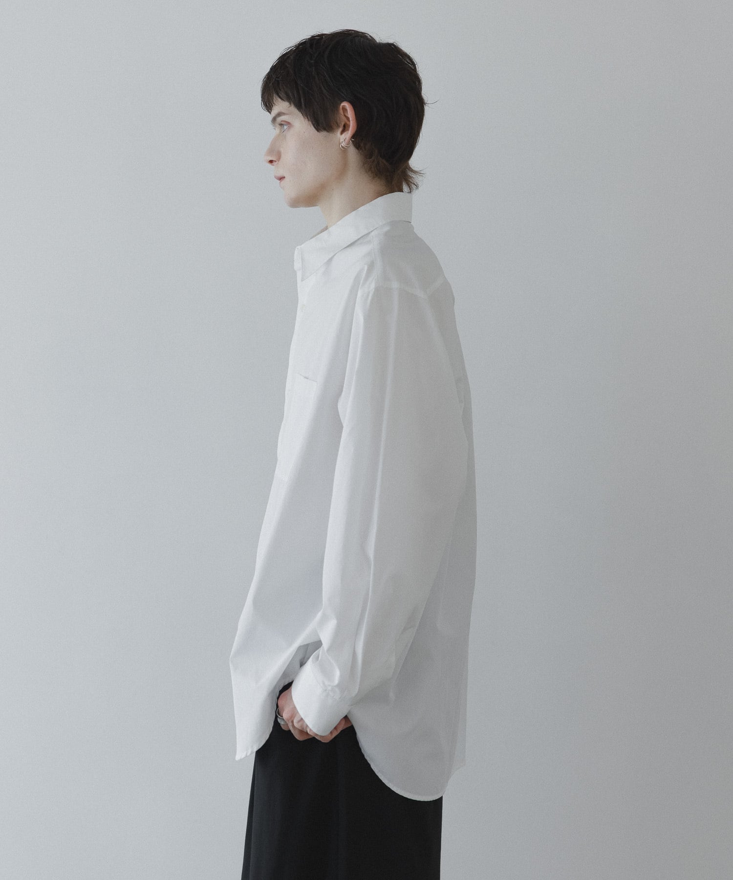 THOMAS MASON】loose basic oversize shirt〈 White 〉 | remer