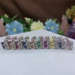 在庫処分セール☆2.10個セット☆フローライト蝶々・縦横貫通穴☆パーツ