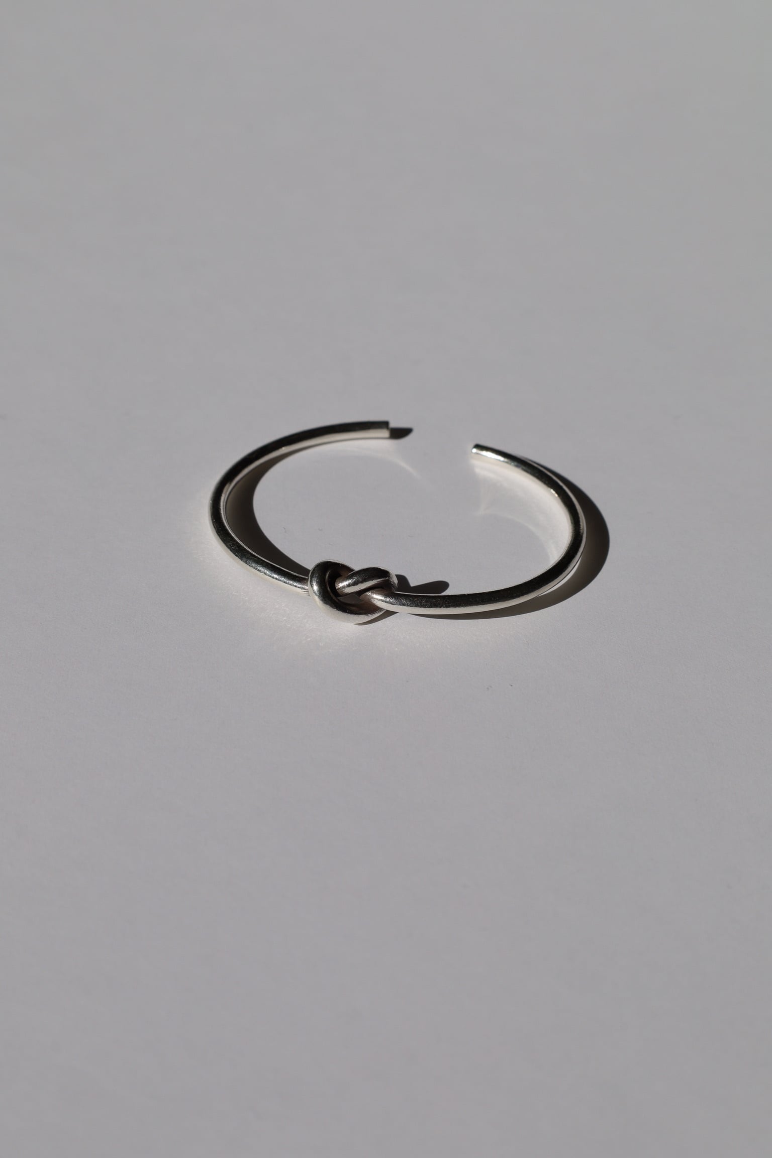 Karen | Single Knot Bold Silver Bangle | ever