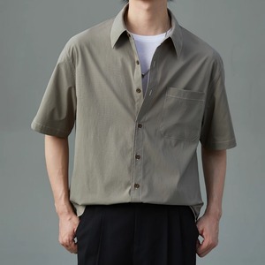 サマー薄手シンプル半袖シャツ　0631