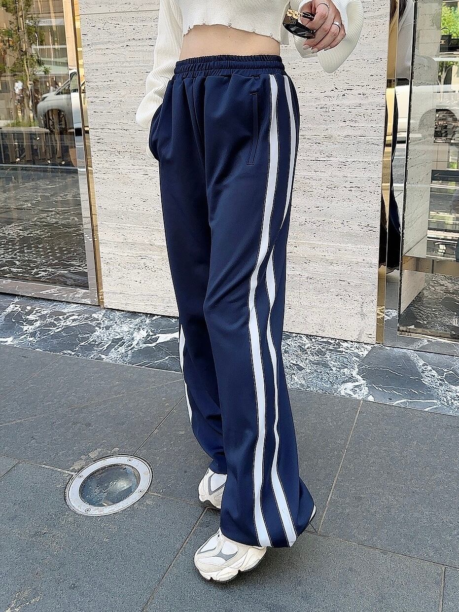 Line jersey pants / navy(10月中旬頃発送予定)