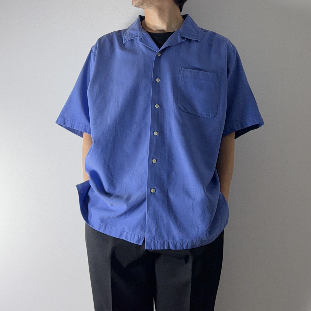 Polo by Ralph Lauren "CALDWELL" open collar shirt Silk Cotton [XL] 古着 - 13
