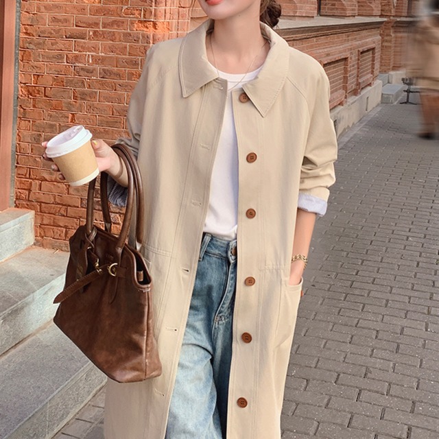 Mid-length trench coat S538