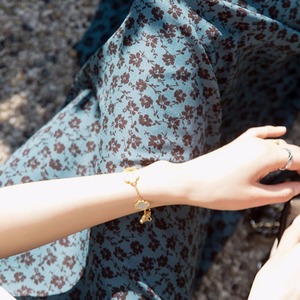 花柄Aラインロングスカート W00089