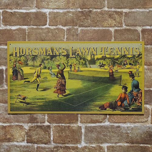 テニス (HORSEMAN'S LAWN TENNIS)アメリカンブリキ看板