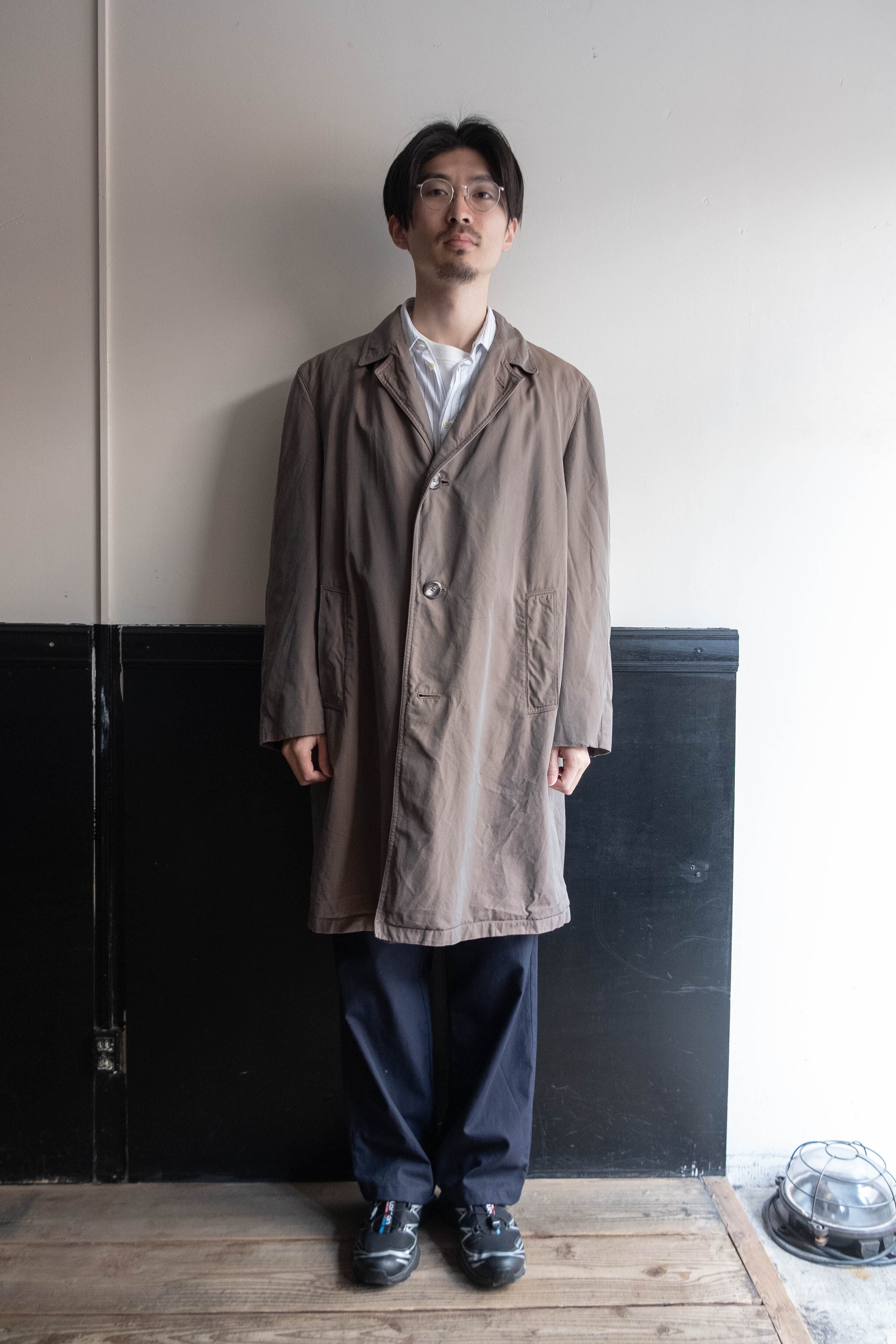 西ドイツ製 Valmeline ヴィンテージ トレンチコート グレー チェック裏 ドイツ valmeline ステンカラーコート 13 | militaria & encore