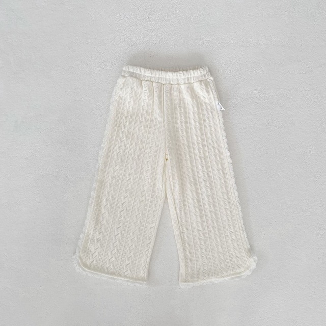【BABY】透かし編みサマーニットワイドパンツ - 14