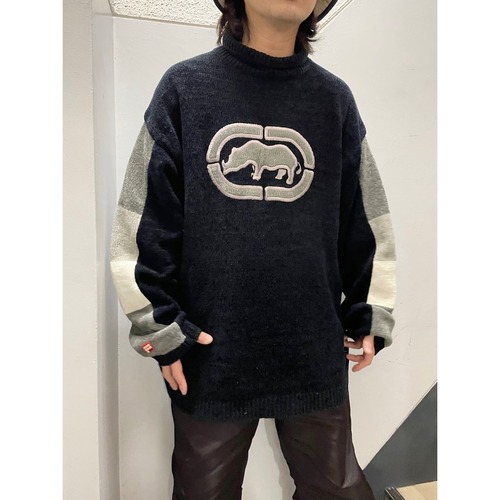 00's ecko アクリルベロアニット
