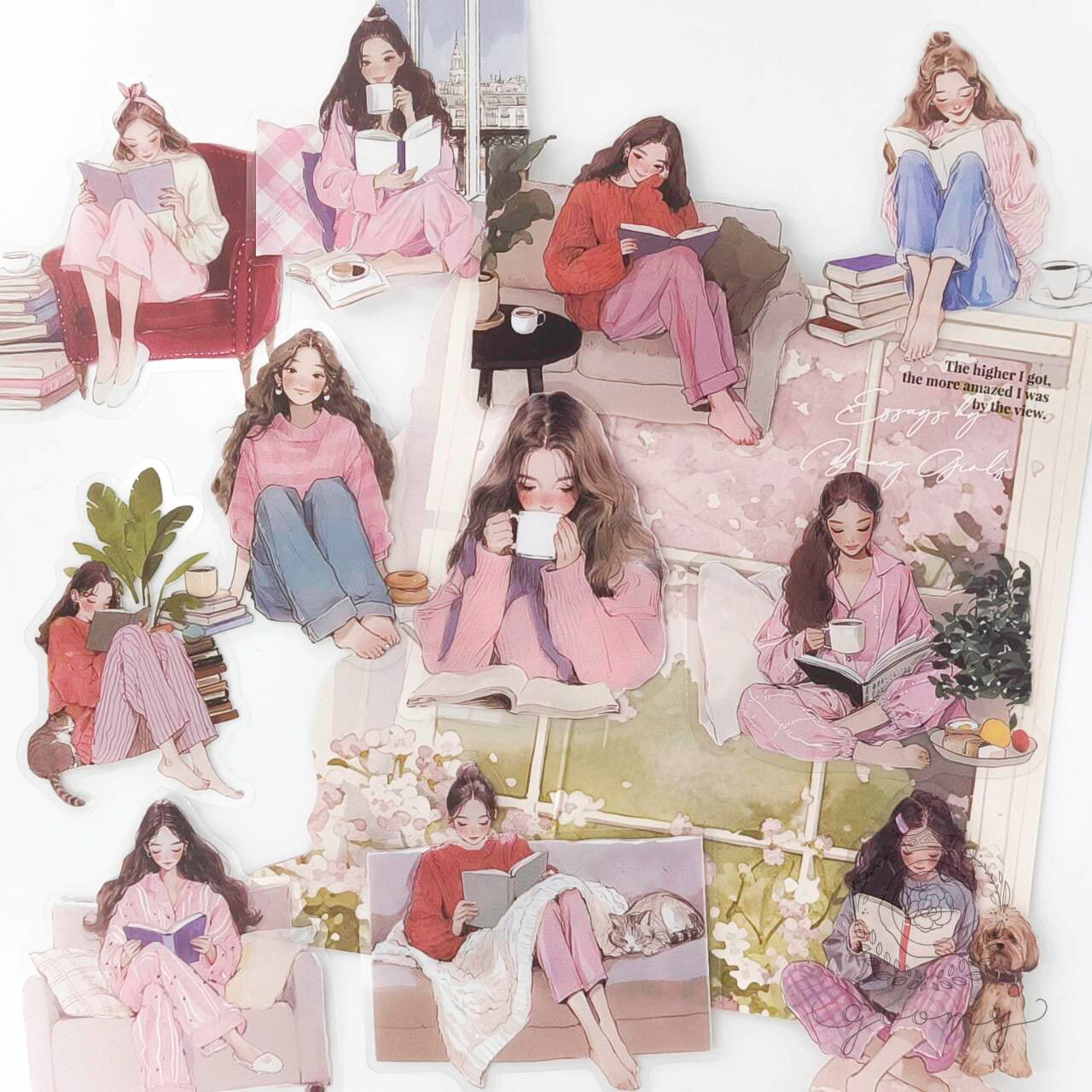 イラストシール Elegant Reading1 <S907>