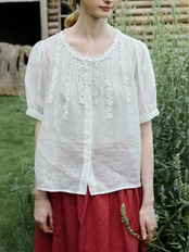 Diaphane Blanc Frill Blouse F0746